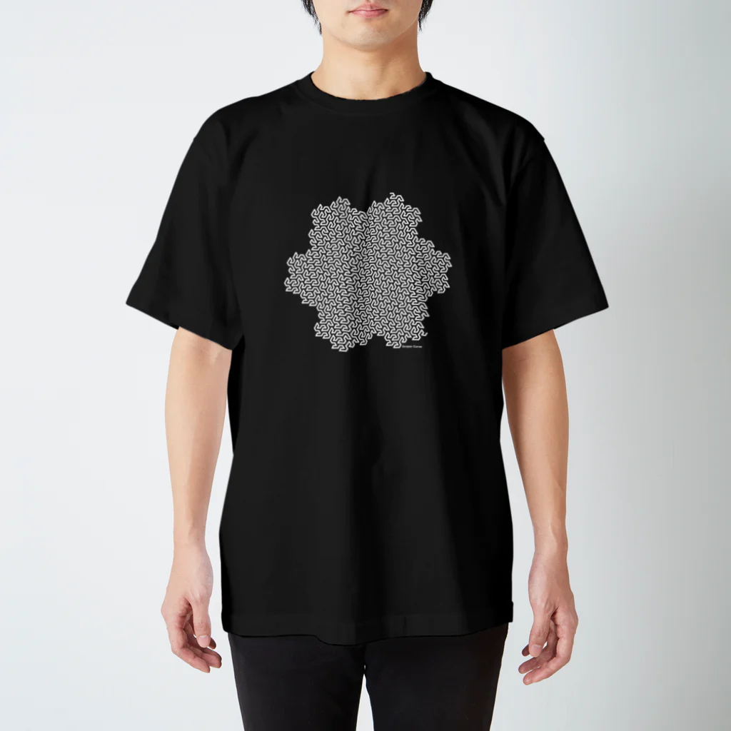tm.lab.の【フラクタル】ゴスパー曲線（濃い色用） スタンダードTシャツ