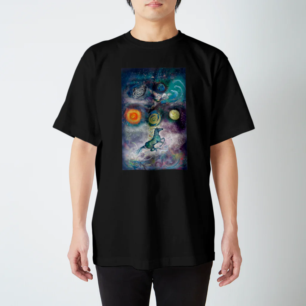 WAMI ARTの地球を乗り巡るウツロヰ スタンダードTシャツ