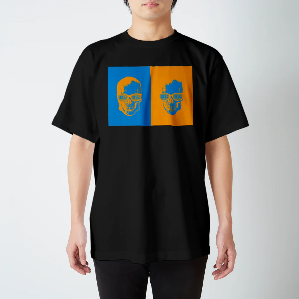 PIXEL SCREENのSkull Glasses スタンダードTシャツ