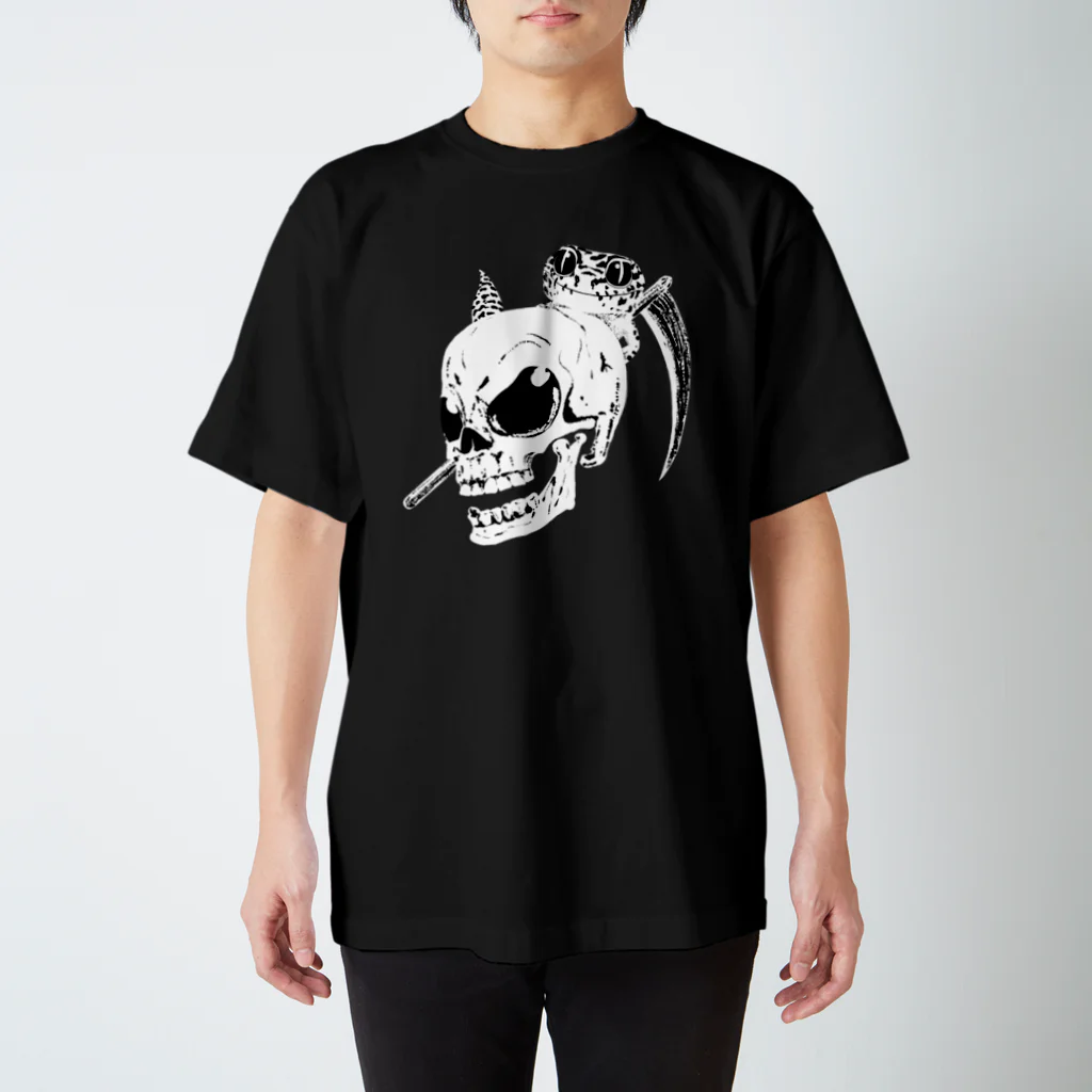 Funny Reptile Artの死神レオパ Regular Fit T-Shirt