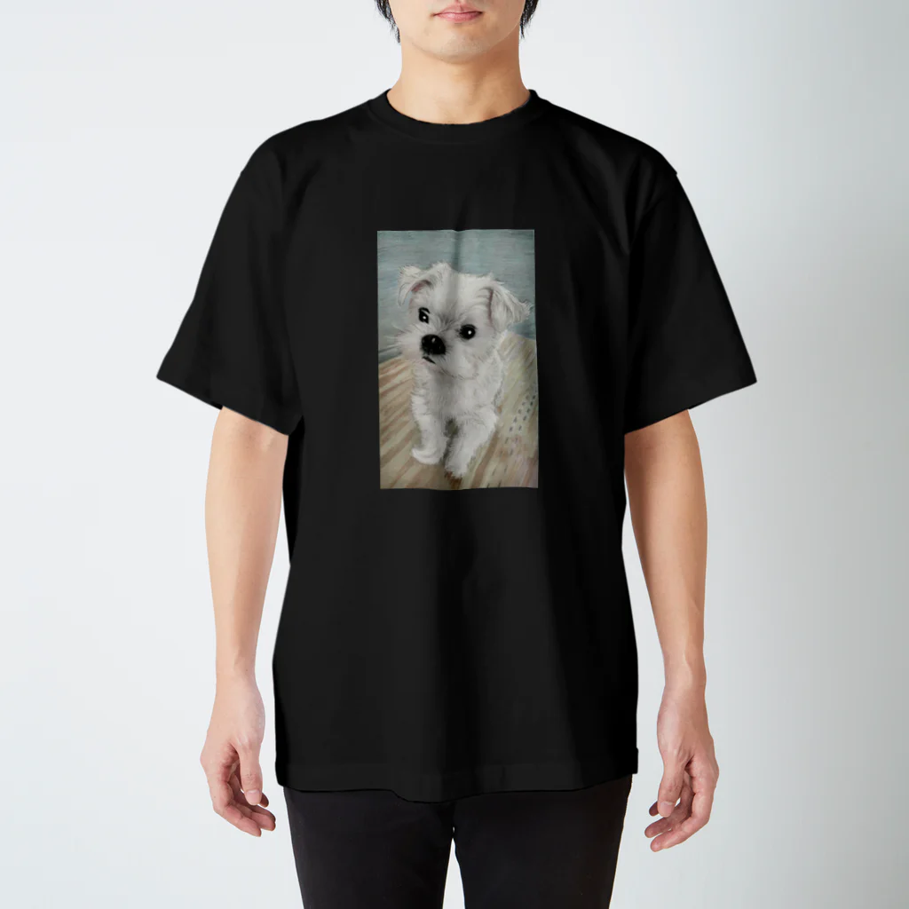 こころ＠塗り絵師のエサを待つ犬 スタンダードTシャツ