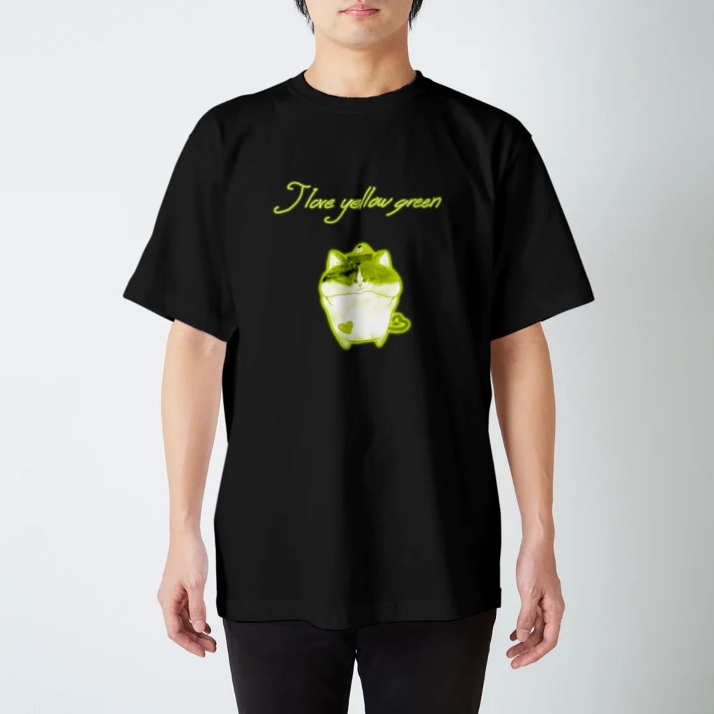 どるちぇ＊うさぎの《ネオンシリーズ》＊I love yellow green*みけ＊ スタンダードTシャツ