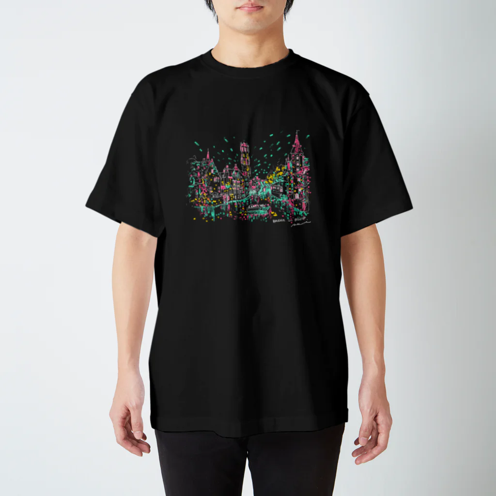 Aki Kuboki ONLINE SHOPのブルージュの溜息(WH) スタンダードTシャツ