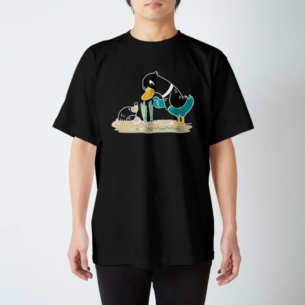 イラスト MONYAAT のネギを値切っている鴨カモかもCL スタンダードTシャツ