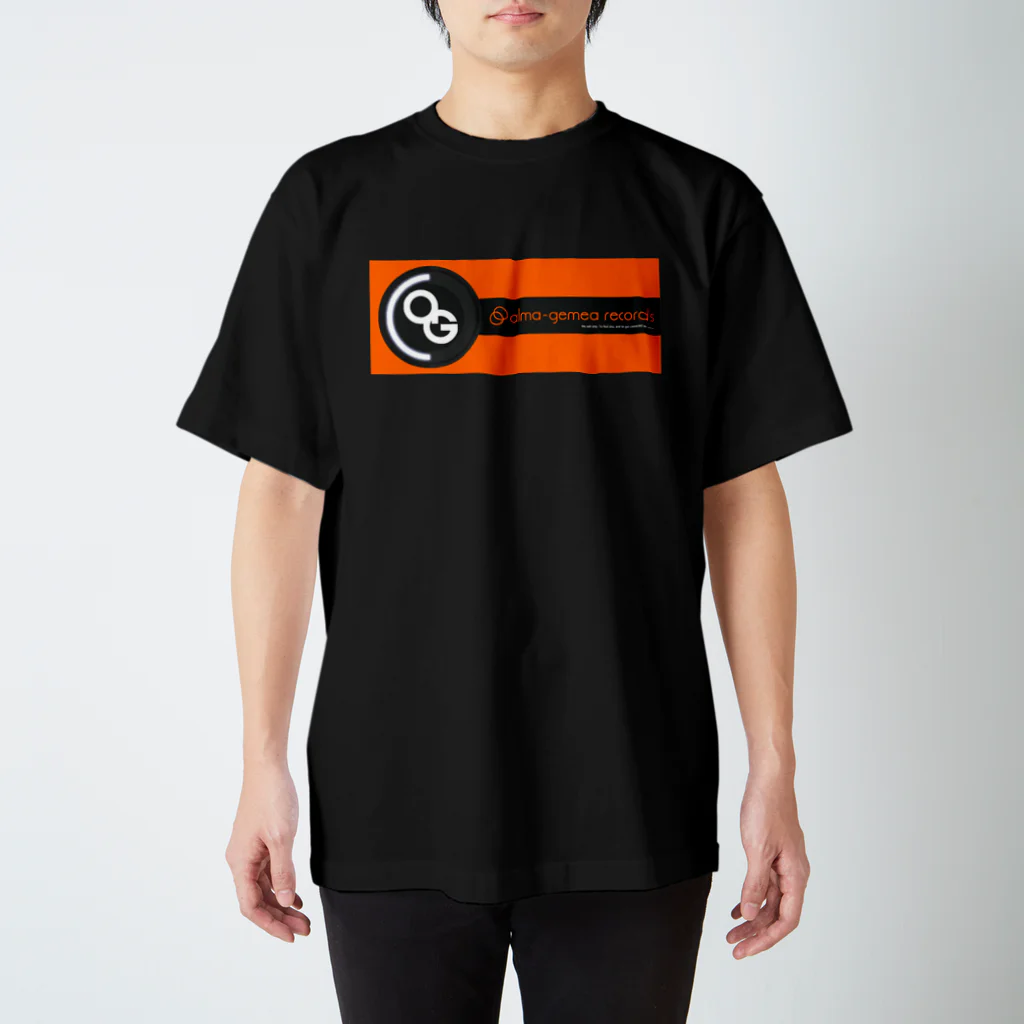 alma-gemeaのalma-gemea records (orange-black) スタンダードTシャツ