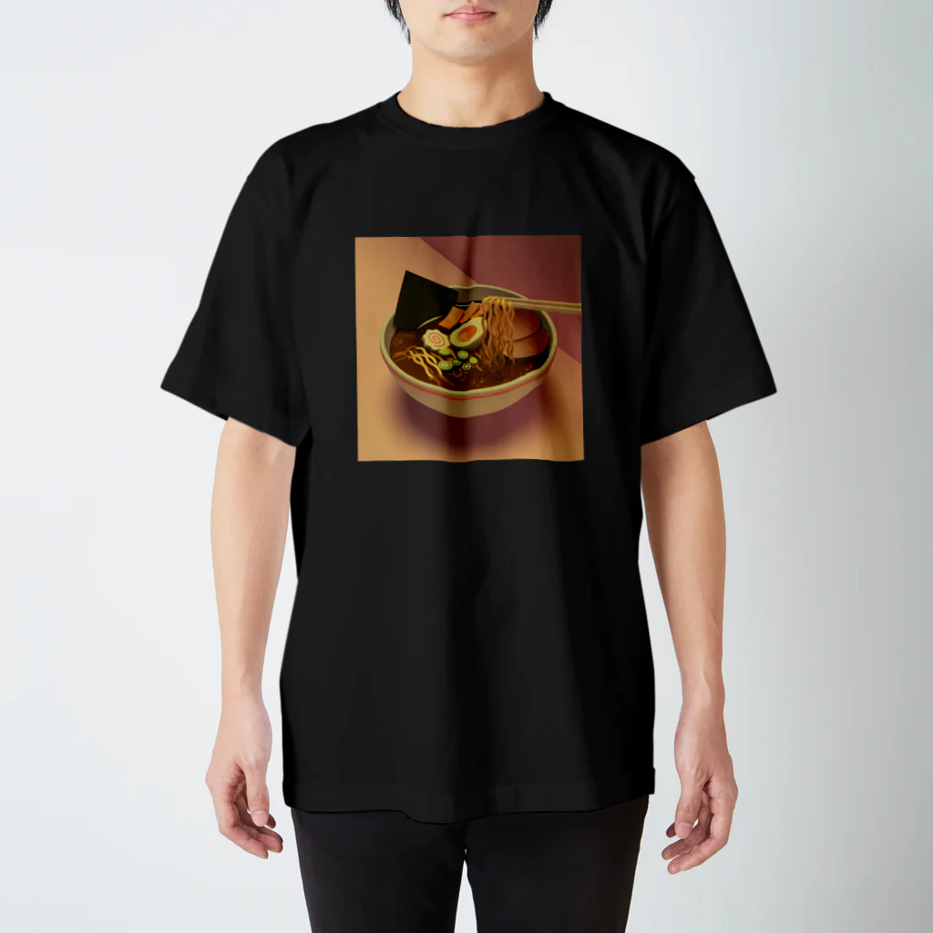 Ramen ShopのRamen noodles （Midnight） Regular Fit T-Shirt