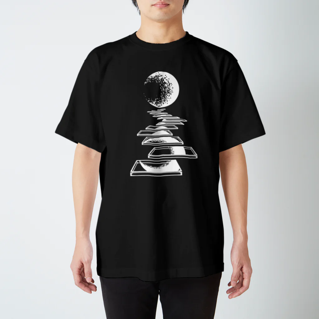 SAToMiのTo MOON(白) Regular Fit T-Shirt