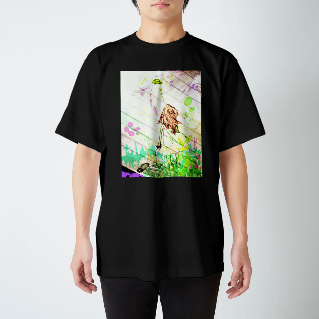 鉄の鳩小屋の端書き スタンダードTシャツ