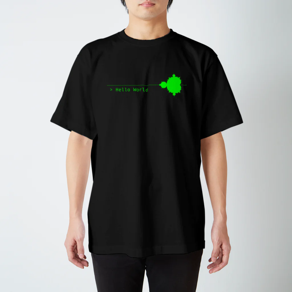 ナチュラルスタイル工芸部のお店　SUZURI店のMandelbrot: Type Programmer ver.2 Regular Fit T-Shirt