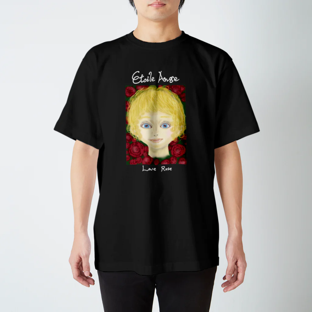 ねこ 妃羅きららの薔薇と少年 白文字 kirara’s picture  Regular Fit T-Shirt