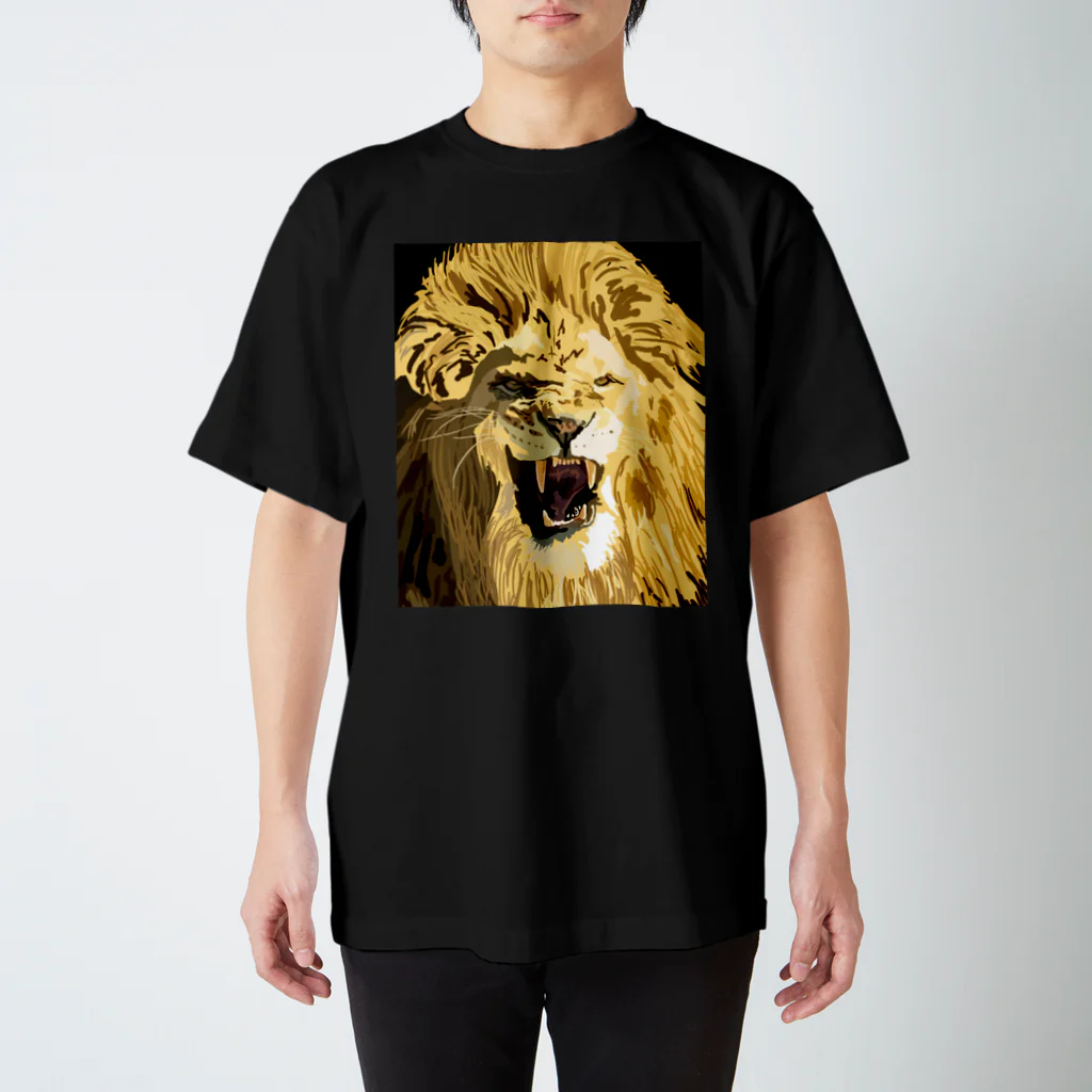 NAKAMARU ART SHOPのLION Regular Fit T-Shirt