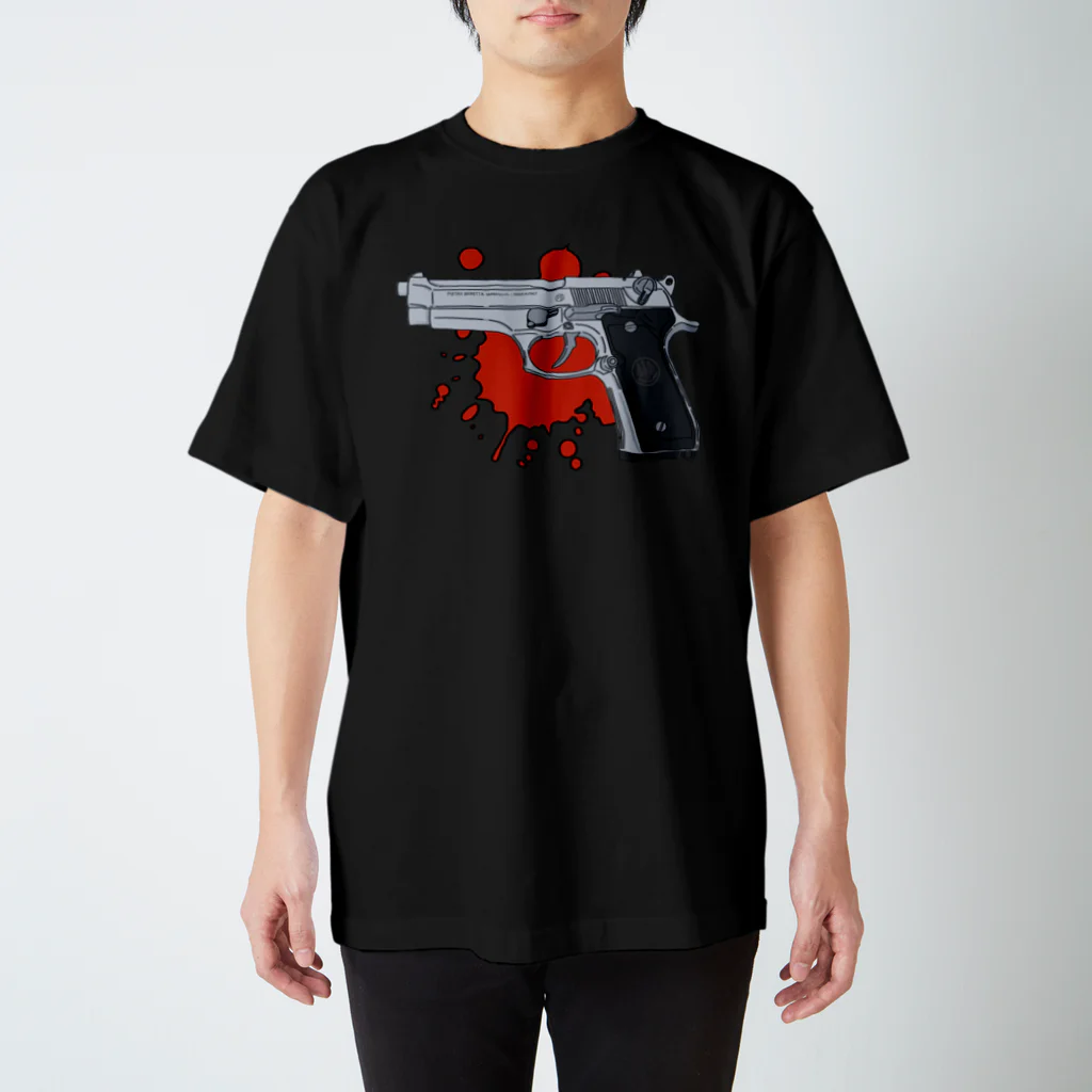 サバイバルデザイン チームシックスのTシャツ ベレッタ 92F Type1 티셔츠