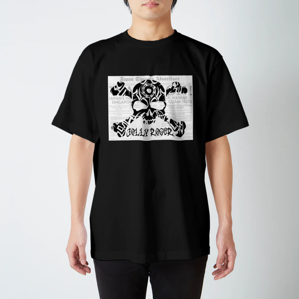 Ａ’ｚｗｏｒｋＳの海賊旗　BLKSKULL スタンダードTシャツ