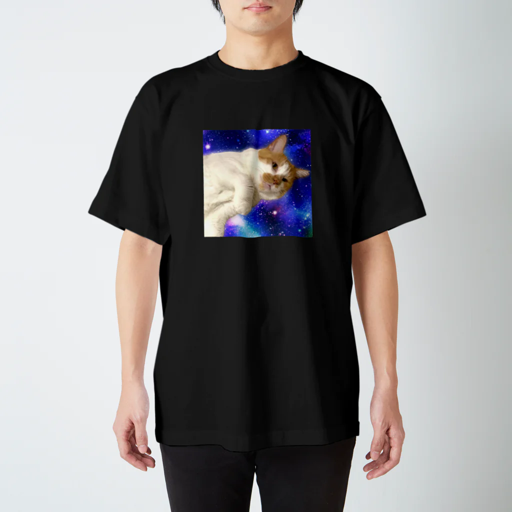 土管猫商店の銀河に浮かぶ猫万次郎 スタンダードTシャツ