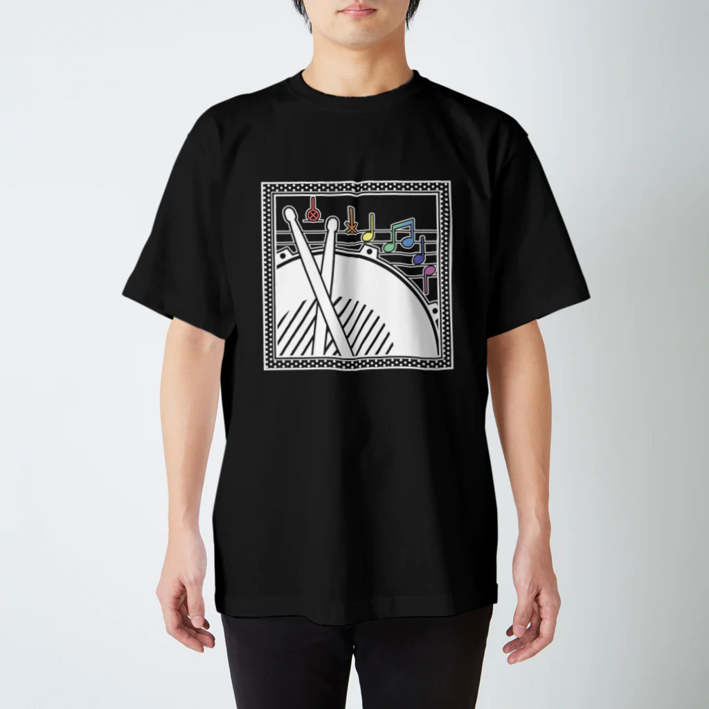 AnotherCreativeAreaのThe drum in the frame スタンダードTシャツ