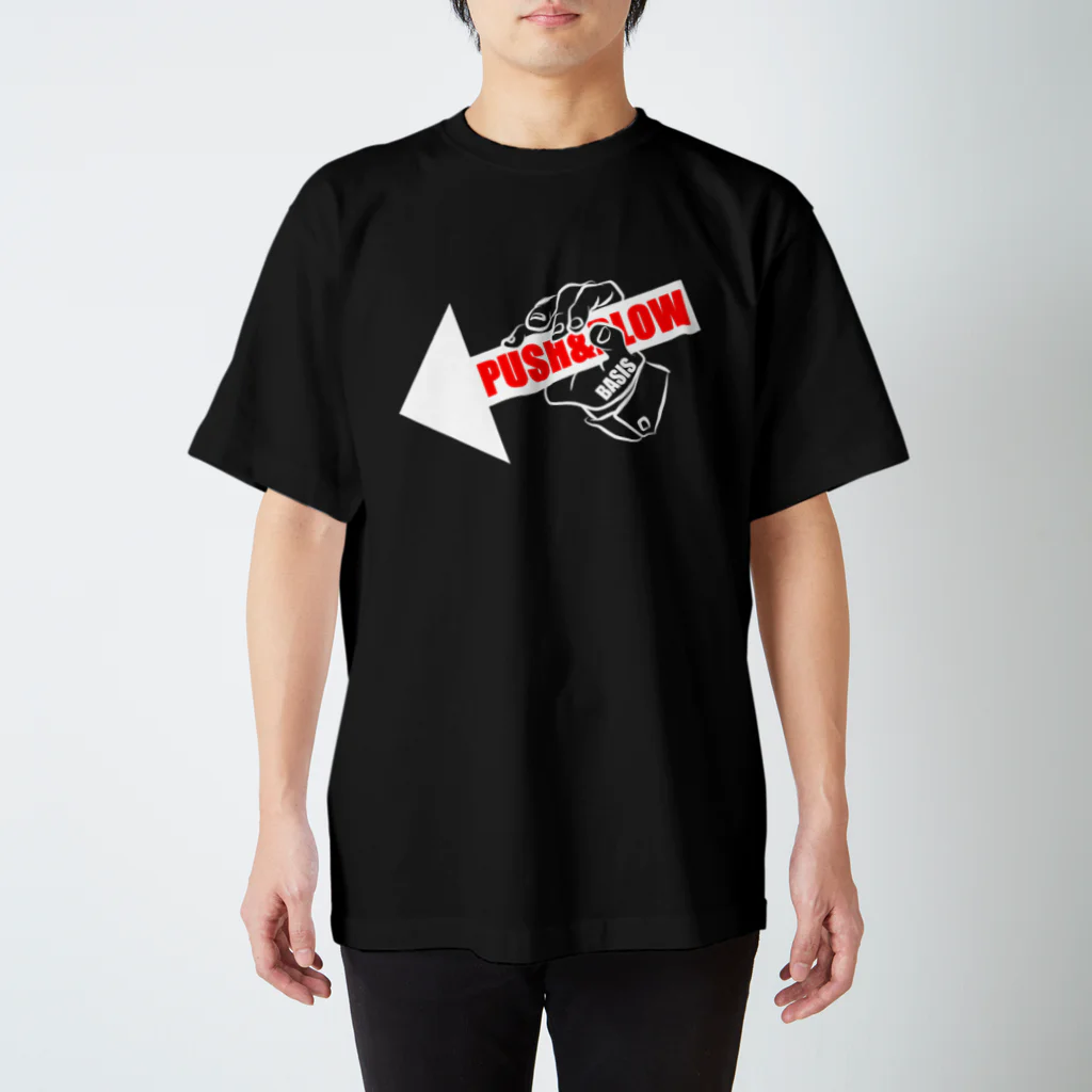 mosmos storeのPUSH & BLOW -white/red- スタンダードTシャツ