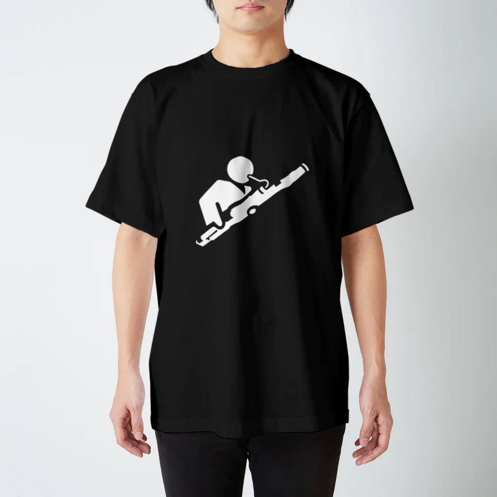 きゃめのファゴット演奏ピクトさん（白） スタンダードTシャツ