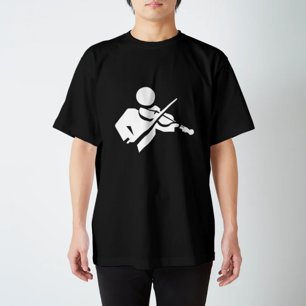 きゃめのヴィオラ演奏ピクトさん（白） Regular Fit T-Shirt