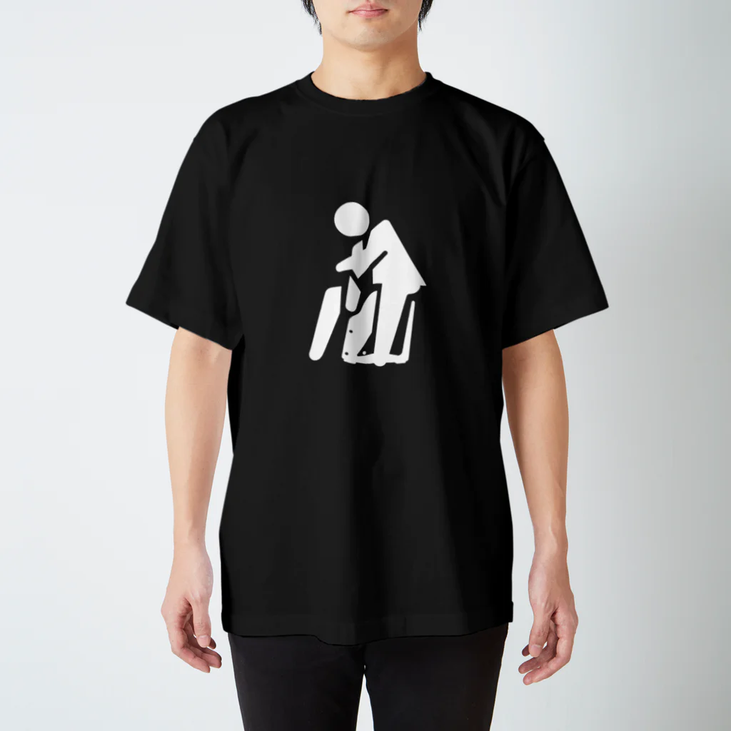 きゃめのカホン演奏ピクトさん（白） Regular Fit T-Shirt