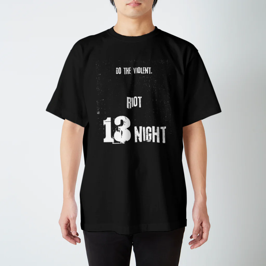 Hydra69の13Night 白インク スタンダードTシャツ