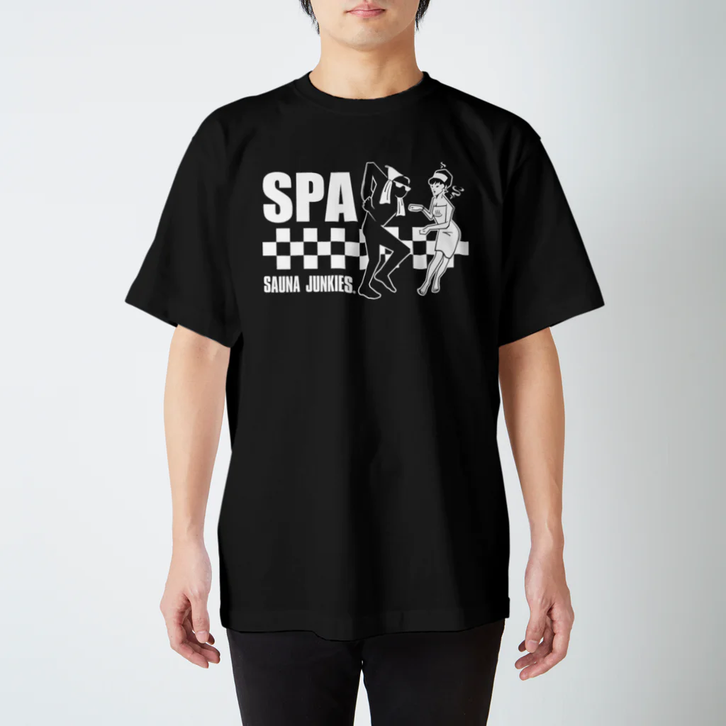 SAUNA JUNKIES | サウナジャンキーズのSPA DANCE(白プリント) スタンダードTシャツ