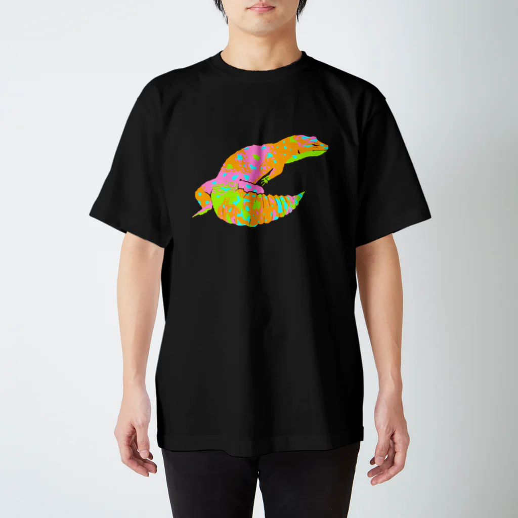 ゆるはちゅ日和のビビッドレオパ Regular Fit T-Shirt