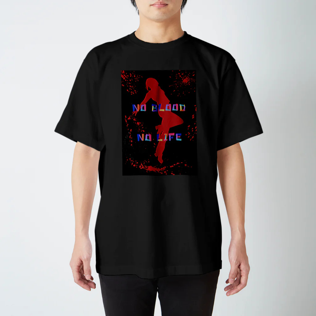 チマミレアトリエのNO BLOOD NO LIFE スタンダードTシャツ