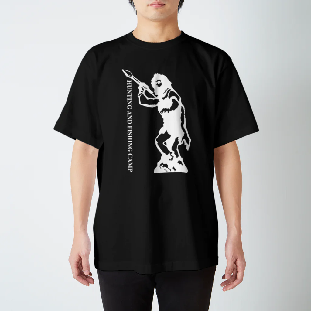 Hunting and Fishing CampのHunting and Fishing Camp ロゴ白 スタンダードTシャツ