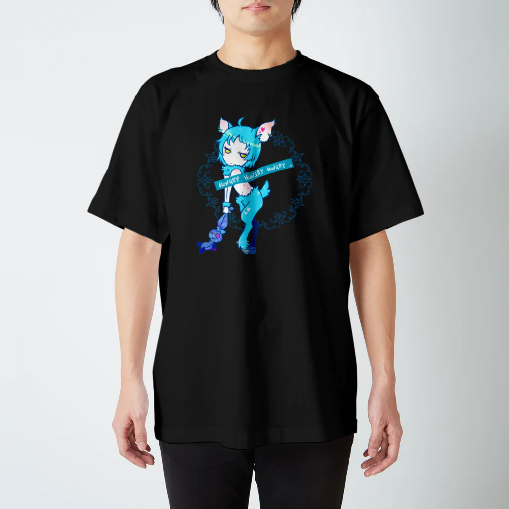 SWのシカの嬢BLUE スタンダードTシャツ