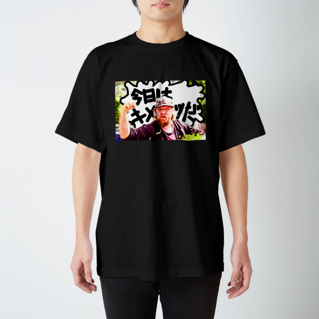 GOOD VIBES CATSの今日はキメツだおじさん Regular Fit T-Shirt