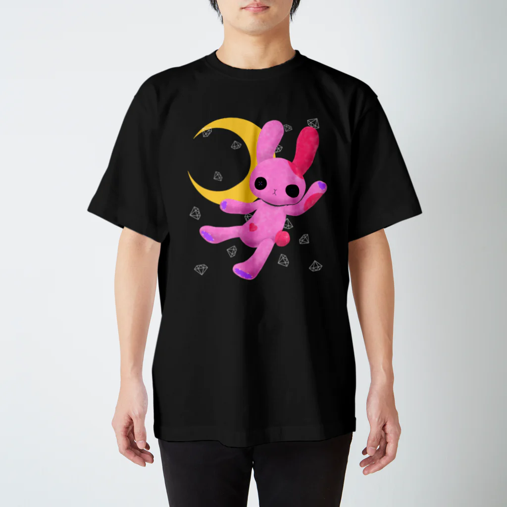 牡丹ちゃんの月夜のウサギさん スタンダードTシャツ