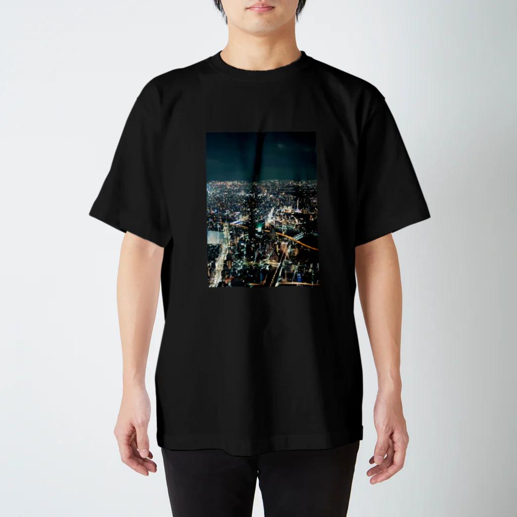 PhotoCollé フォトコラージュのNightScape・東京夜景  Regular Fit T-Shirt