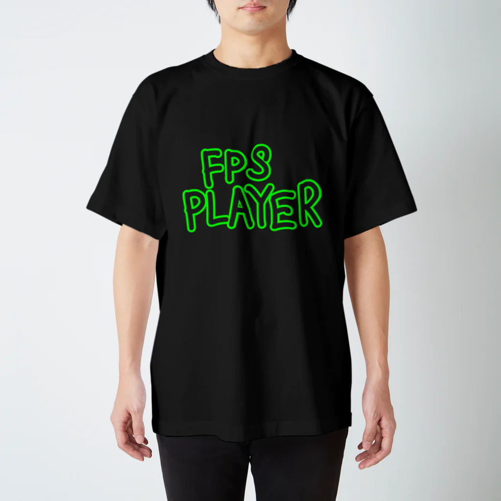 鮫処 祭のFPS PLAYER　グリーン スタンダードTシャツ