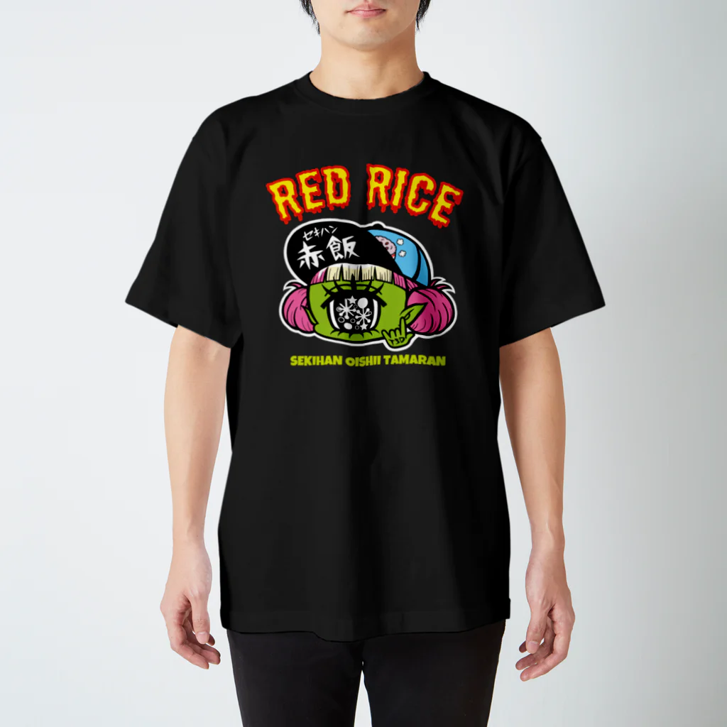 東京スシダラケのRED RICE(黒) 티셔츠