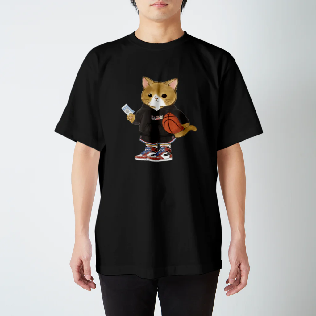 CAT'EM キャッテム　スニーカーを履いた猫のブランドのBASKE CAT　スニーカーを履いた猫のブランド スタンダードTシャツ