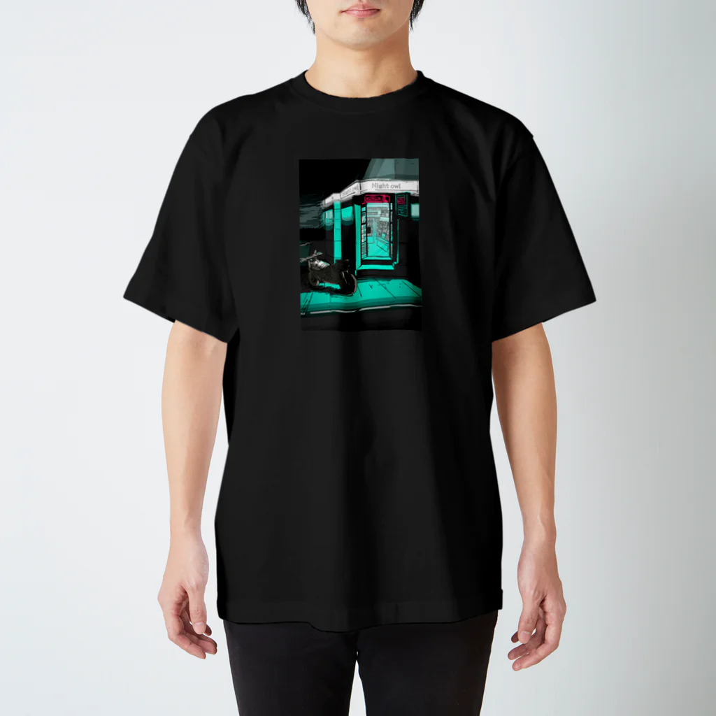 AlcoholBrigde(酒橋)のBEER trip (night) スタンダードTシャツ