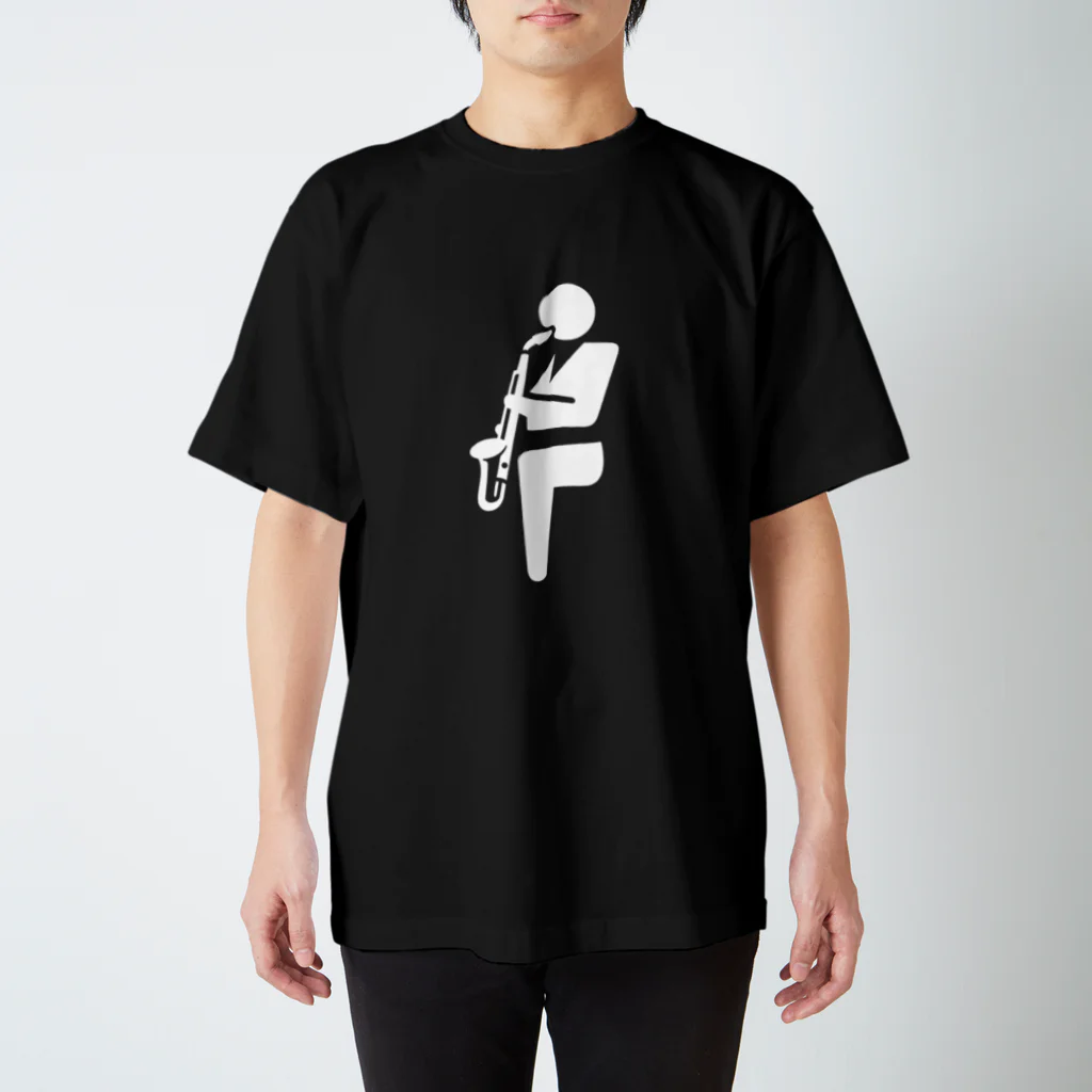 きゃめのアルトクラ演奏ピクトさん（白） スタンダードTシャツ