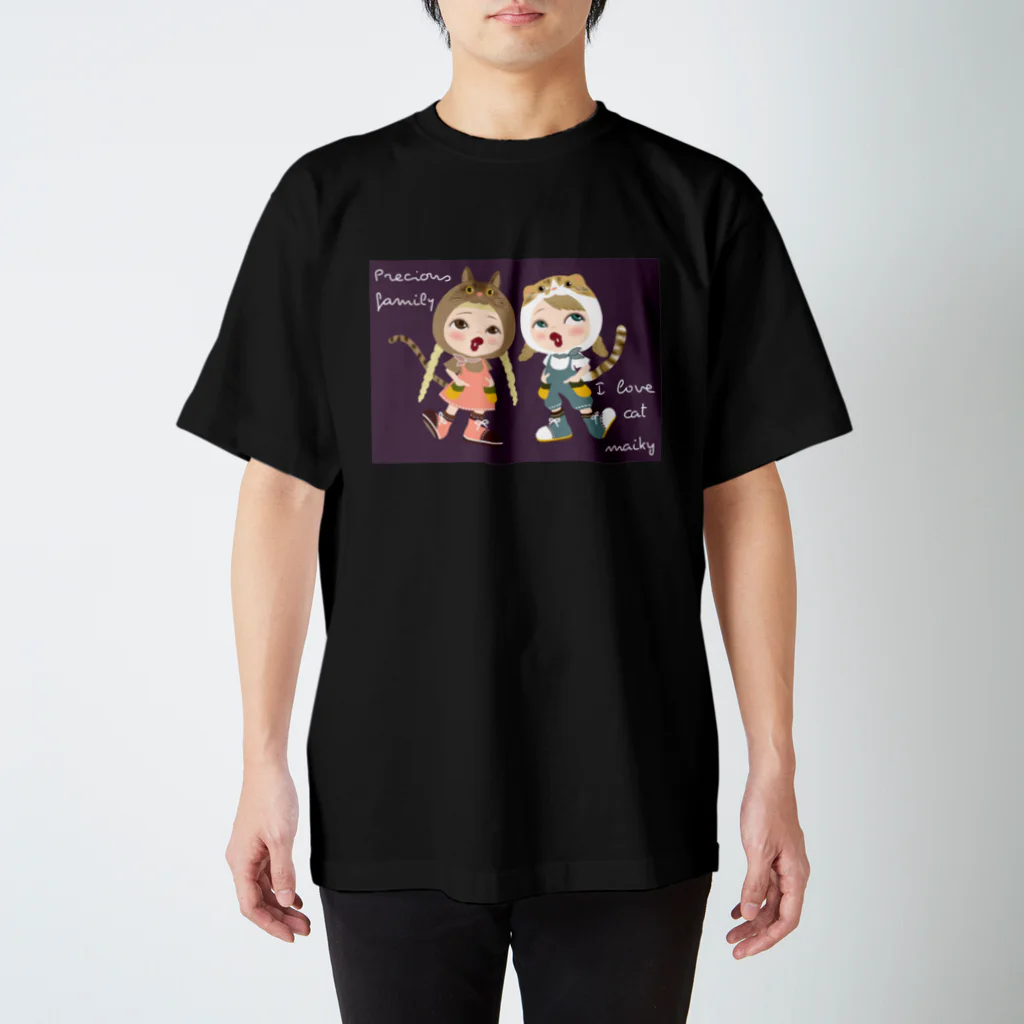 maiky_maikygirlのI love cat大切な家族 スタンダードTシャツ