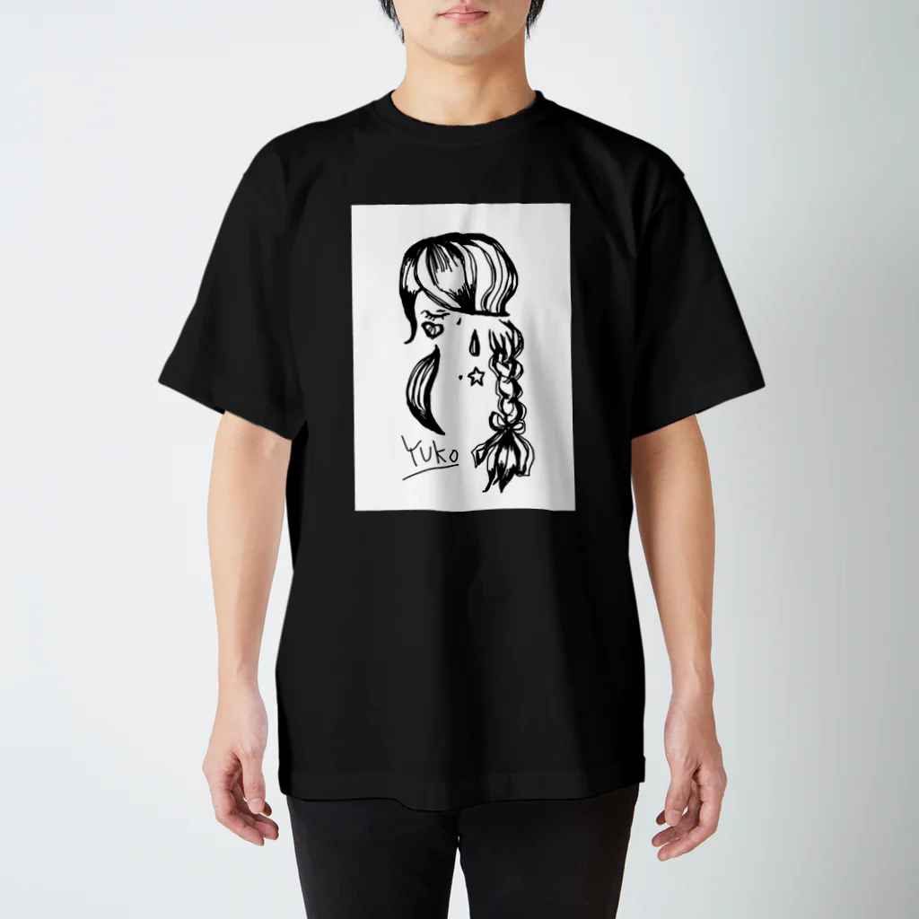 YUKOのモノクロ スタンダードTシャツ