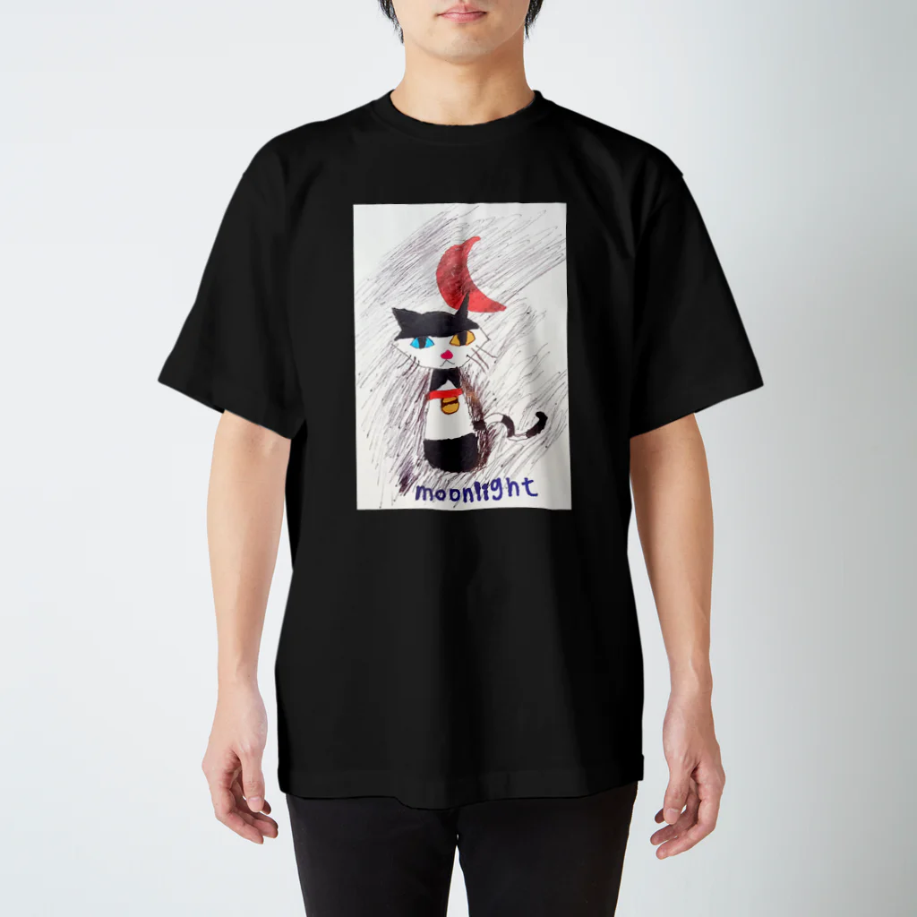 とうふくんのmoon cat Regular Fit T-Shirt