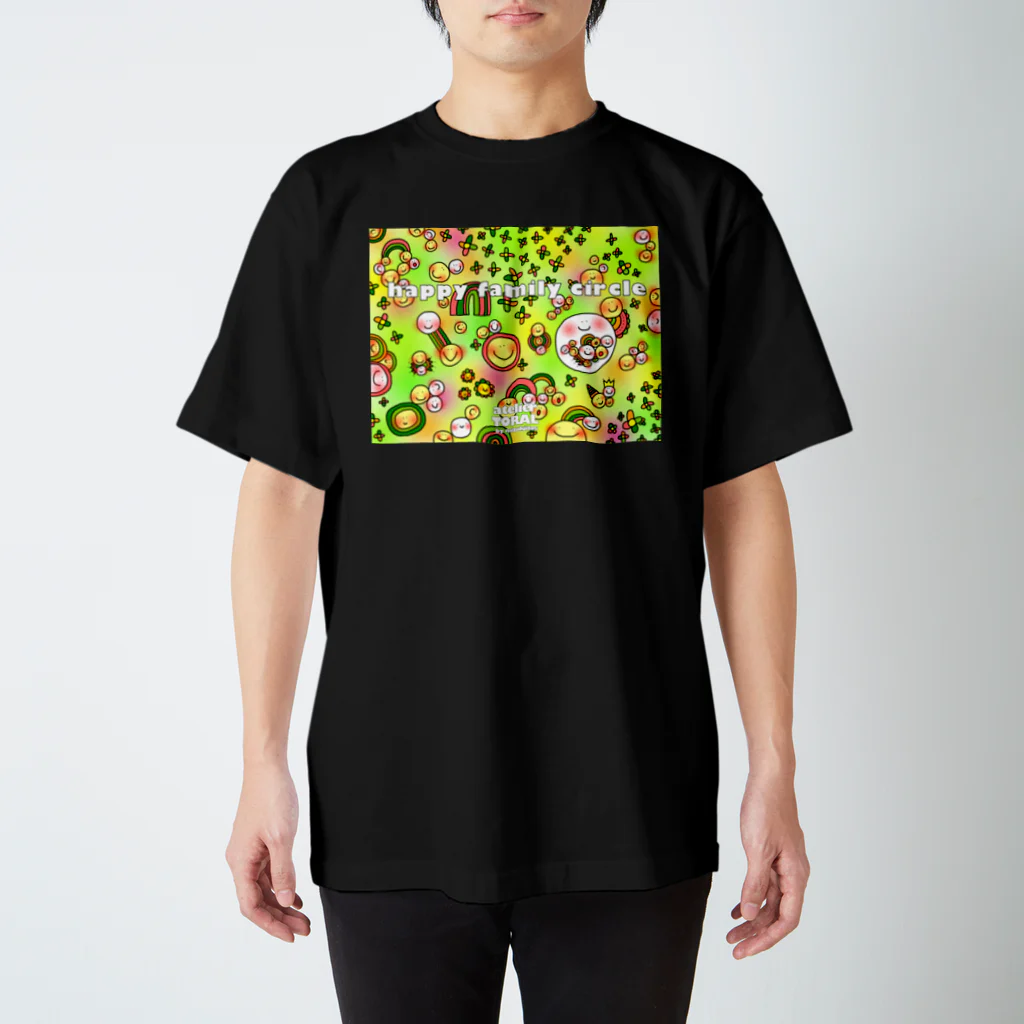 atelierTORAL by  mizukiitosのhappy family circle Regular Fit T-Shirt