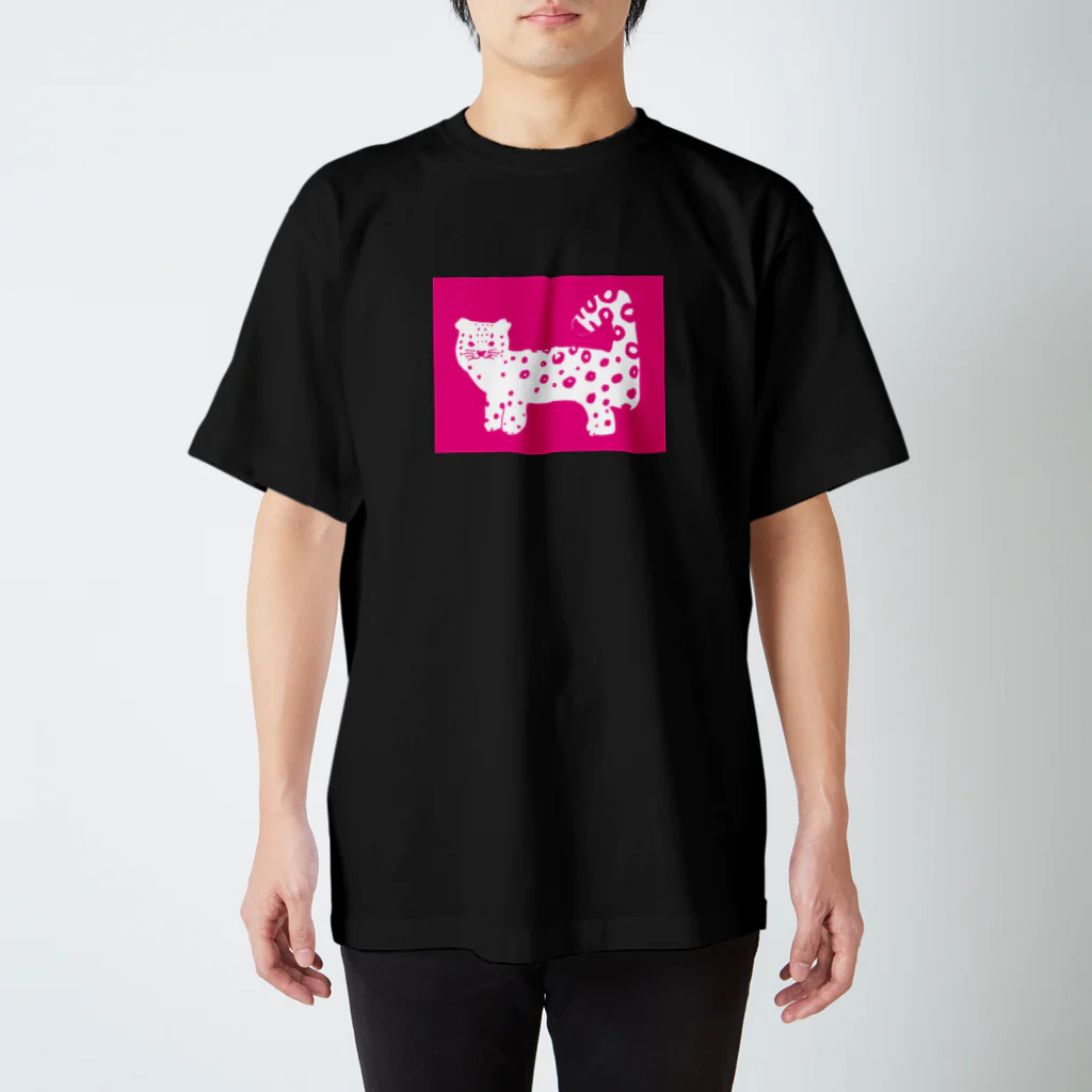 ユキヒョウのお店のユキヒョウのゆきちゃん（ピンク） スタンダードTシャツ