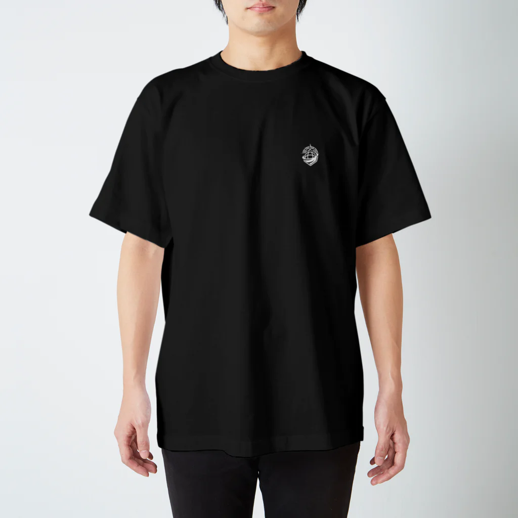 On My Way_JAPAN Official StoreのモノクロロゴTシャツ　ブラック（両面） Regular Fit T-Shirt
