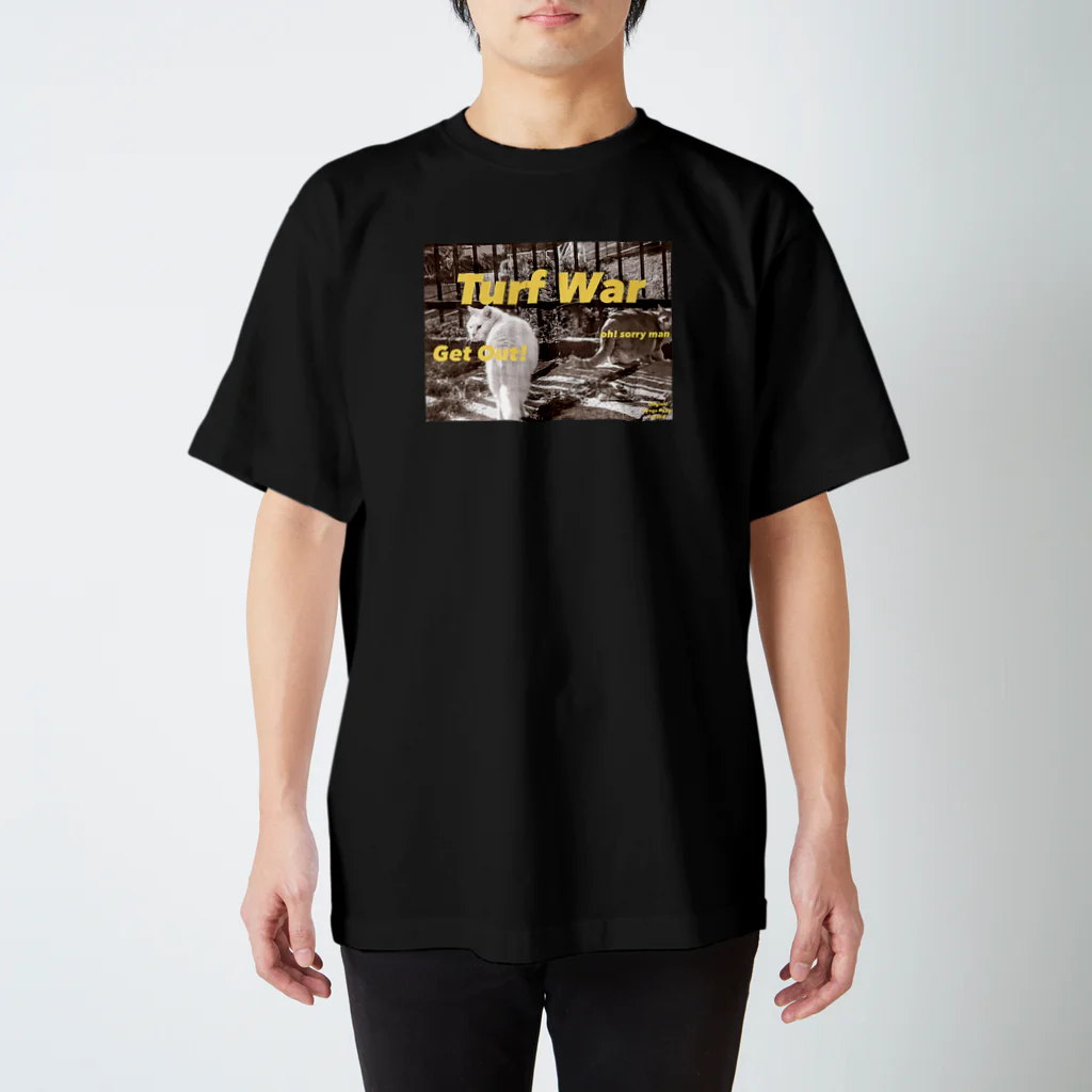 にゃがチューンのくま爺『Get out!!』Turf War スタンダードTシャツ