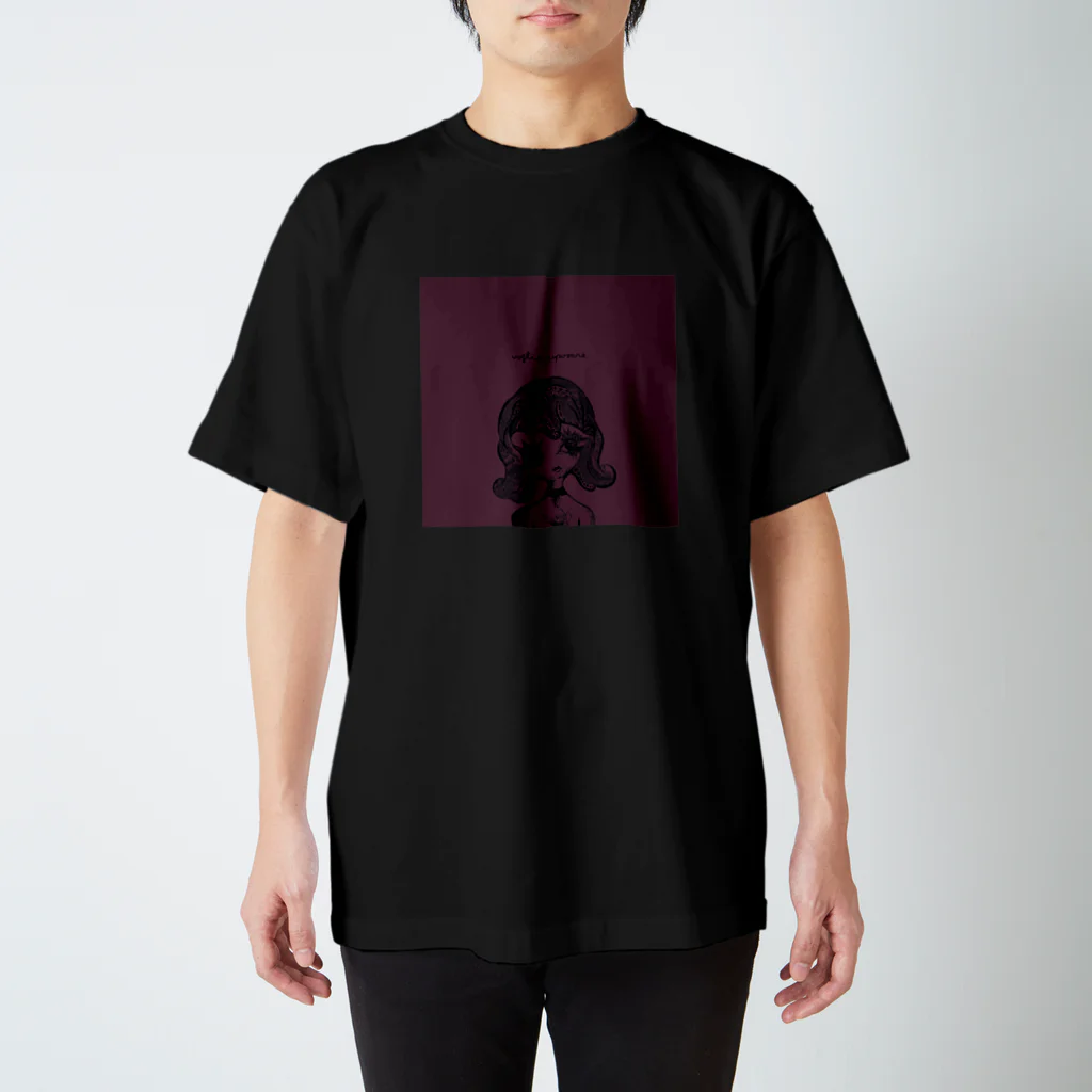 一欠片のカセットテープの休みたい神秘ちゃん（ピンク） スタンダードTシャツ