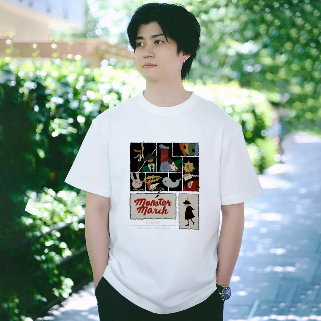 気分屋(モンスターマーチ)のMonster March by GEISP ver.白字 Regular Fit T-Shirt