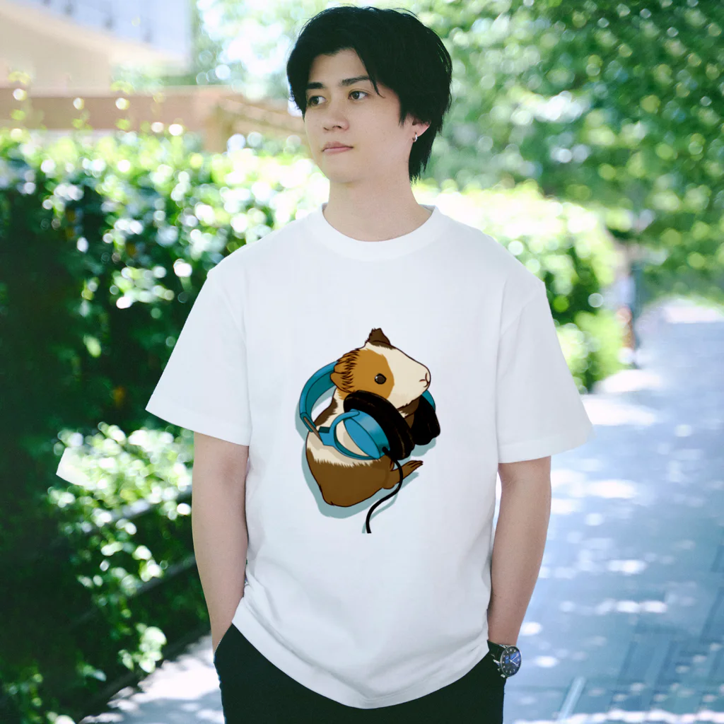 Lichtmuhleのモルモットヘッドフォン ブルー Regular Fit T-Shirt