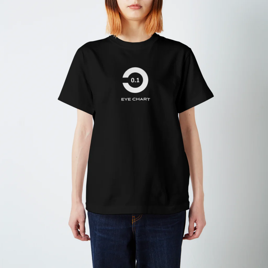kg_shopの[☆両面] Visual Acuity Testing [ホワイト]  Regular Fit T-Shirt