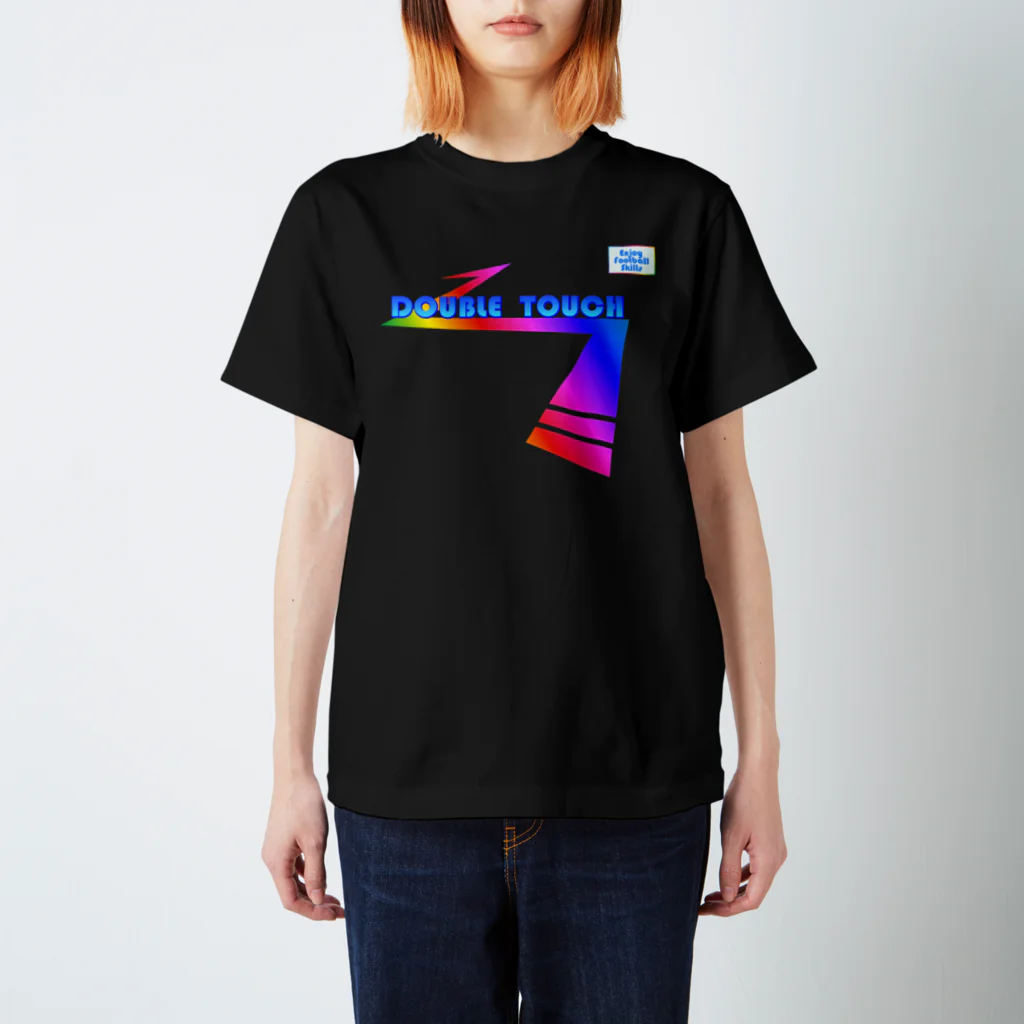 ドリブルTシャツのD-StudioのドリブルTシャツ：ダブルタッチ虹 スタンダードTシャツ