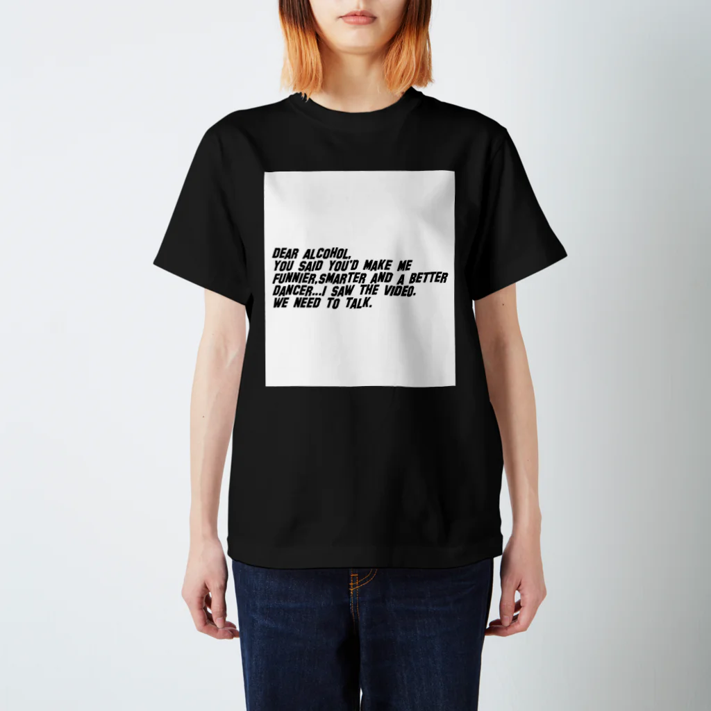 Les Ailes Confiserie SUZURI支店のDear   alcohol Regular Fit T-Shirt